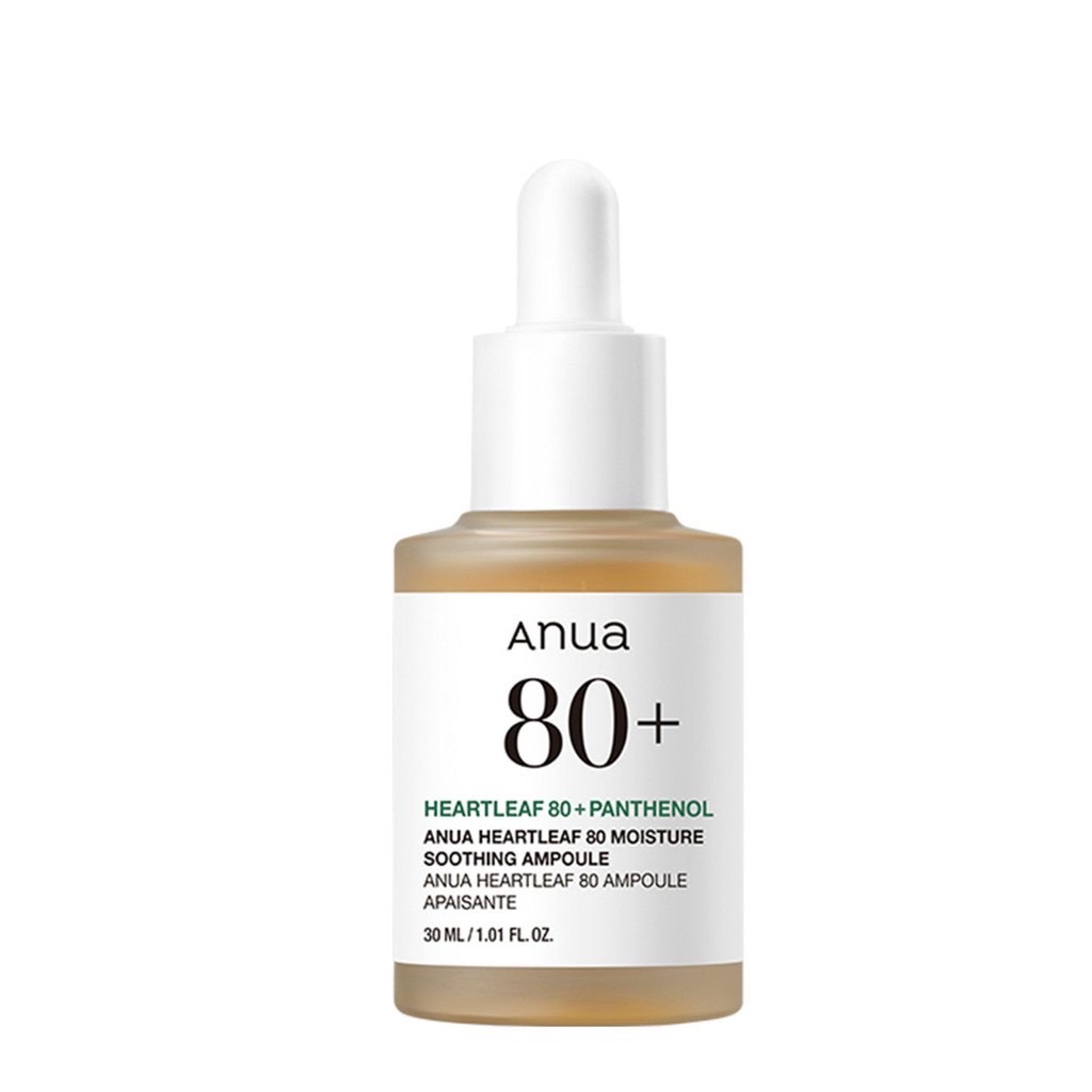 ANUA Hokudami 80 Moisture Ampoule 30ml เซรั่มเซรั่มขัดผิวให้ความชุ่มชื้นดูแลกรดไฮยาลูโรผิวบอบบางผิวแห้งผิวผสม Heartleaf Serum บำรุงผิวเซรั่มเกาหลีเครื่องสำอางเกาหลี อย่างเป็นทางการของแท้