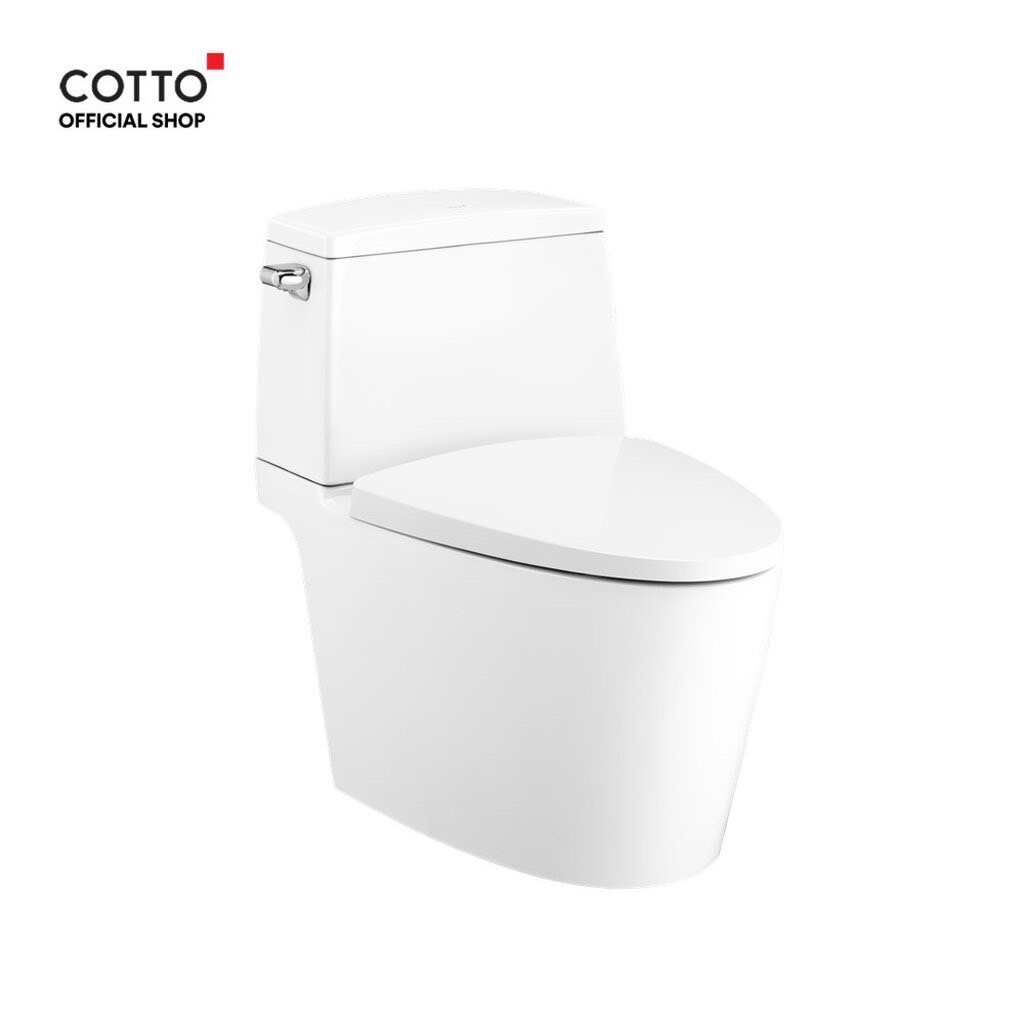 COTTO สุขภัณฑ์แบบสองชิ้น รุ่น C13537 Riviera Pro 4.8L พร้อมสาร UltraClean+