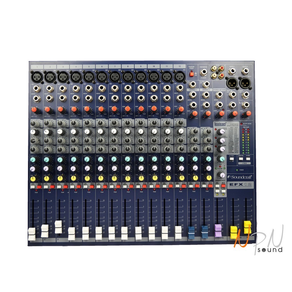 มิกเซอร์Soundcraft EFX12 Mixer สเตอริโอมิกเซอร์ efx12 12mono + 2 stereo channel