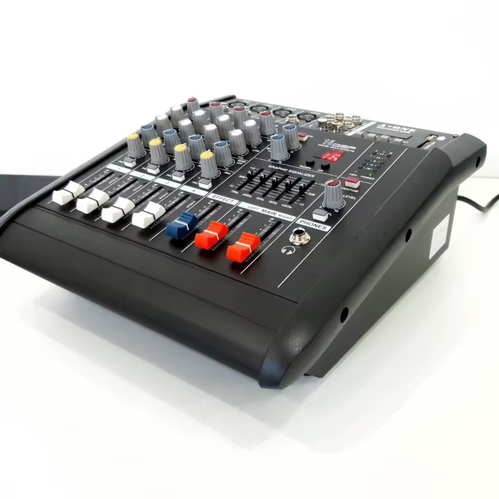 PMX402D-USB 4 Channels Power Mixer A-ONE เพาเวอร์มิกเซอร์ 250W+250W มี Bluetooth จัดส่งฟรี เก็บเงินปลายทางได้