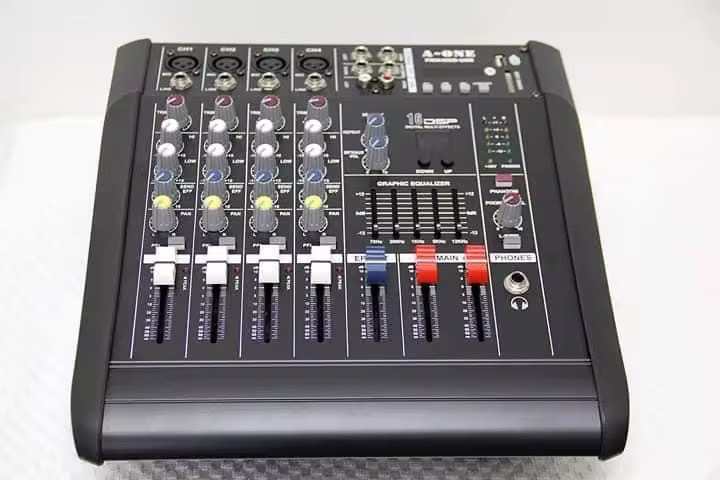 A-ONE Mixer Power Mixer PMX402D-USB 4 Channels เพาเวอร์มิกเซอร์ 500W มี Bluetooth USB จัดส่งฟรี เก็บเงินปลายทางได้ tnk autosound