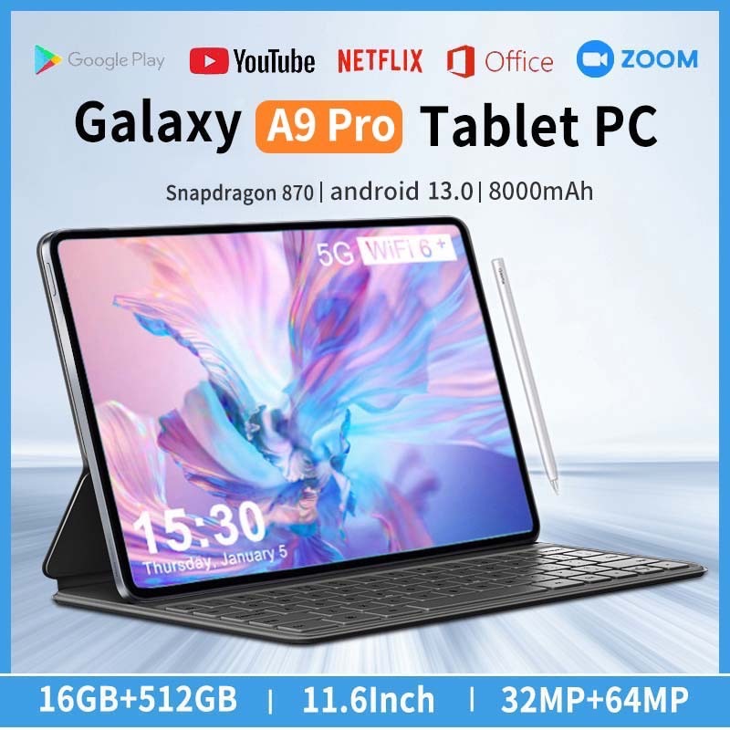 【COD】แท็บเล็ต Galaxy A9 ของขวัญ 10.1นิ้ว แท็บเล็ตใหม่ tablet แท็บเล็ตเดิม android12 แอนดรอยด์ 5G Tablet WIFI