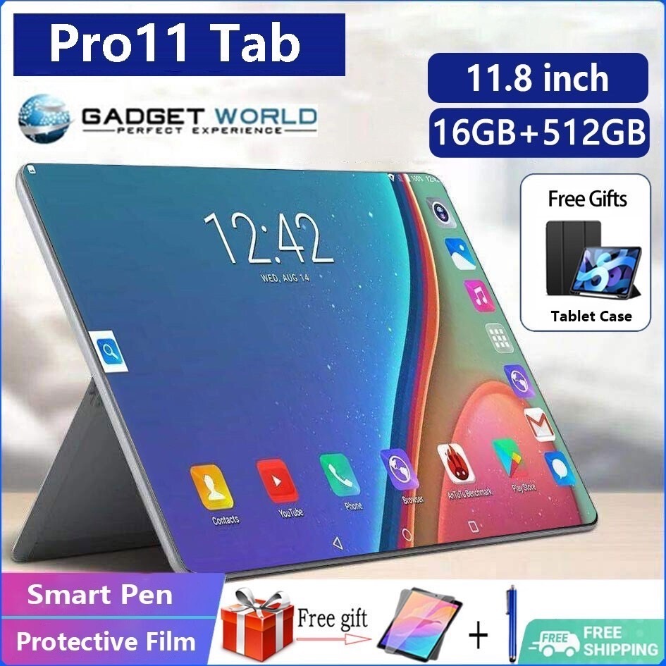 ลองดู ซื้อ1แถม 6 แท็บเล็ตใหม่ ของขวัญ 11.8นิ้ว เอชดี แกะ16GB+512GBแท็บเล็ตราคาถูก รองรับ2ซิม 5G Tablet wifi แท็บเล็ต COD