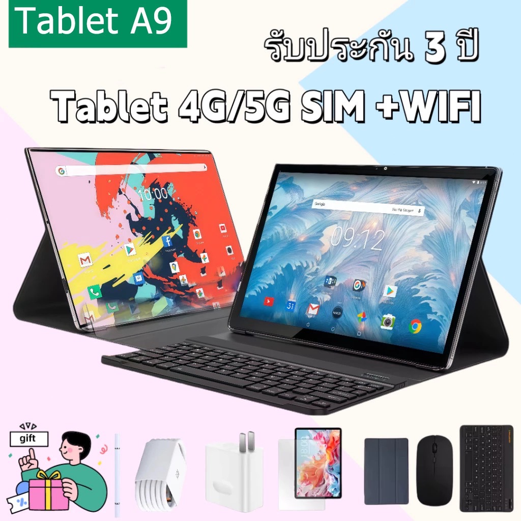 【ซื้อ 1 แถม 9】2025Tablet NEW OPPO Pro แท็บเล็ต รองรับซิม Android 13.0 แท็บเล็ตDual SIM 4G LTE WiFi 2.4/5G 16GB RAM 1TB