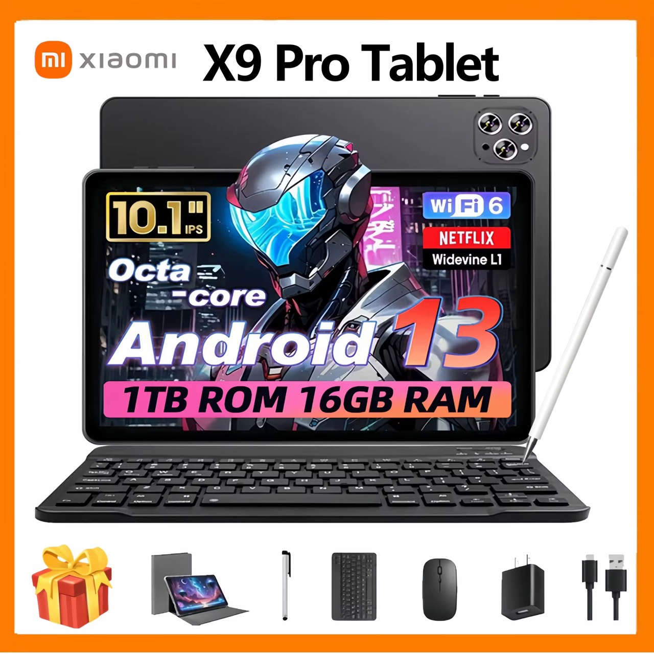 【10 free gifts】Galaxy Tab X9 Pro 10.1" 12GB RAM 512GB ROM Full HD Android 13.0 WiFi 4G/5G แบตเตอรี่ 10000mAh Dolby Atmos แท็บเล็ตแท้ รับประกัน 1 ปี