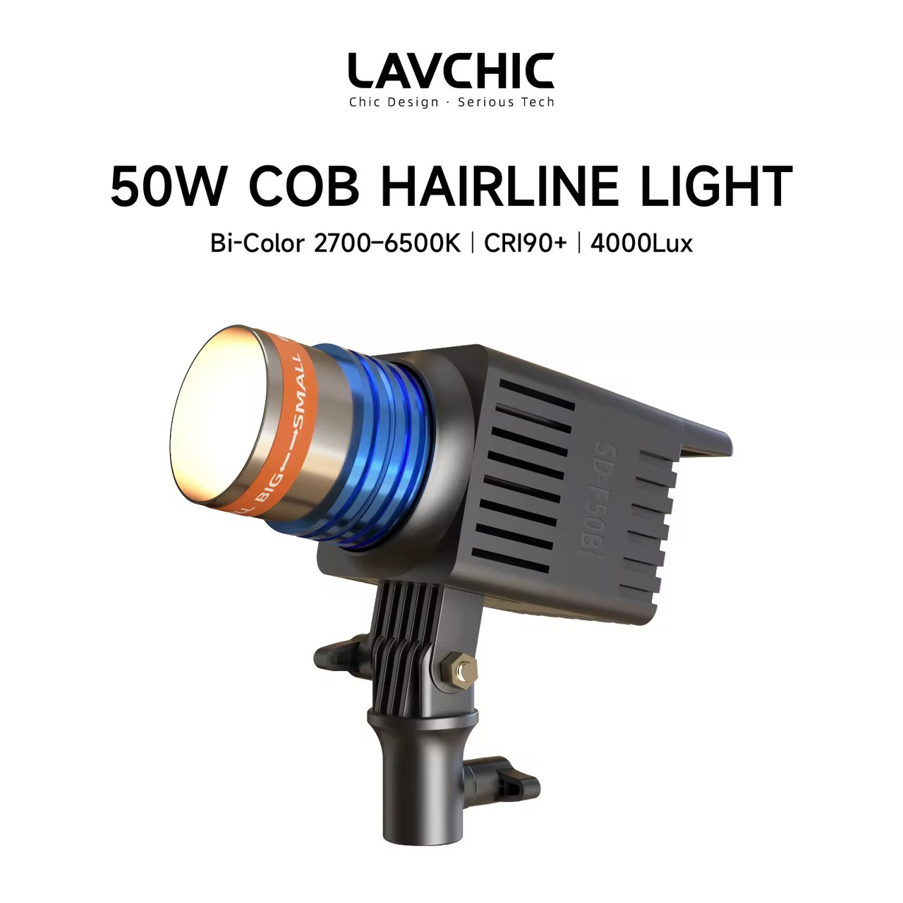LAVCHIC แฟลชวิดีโอแอลอีดี50W แบบ Bi-Color 2700K-6500K CRI96 9500Lux + สตูดิโอถ่ายภาพควบคุมไฟระยะไกล4เลนส์สีสำหรับ YouTube TikTok Live Wedding Portrait