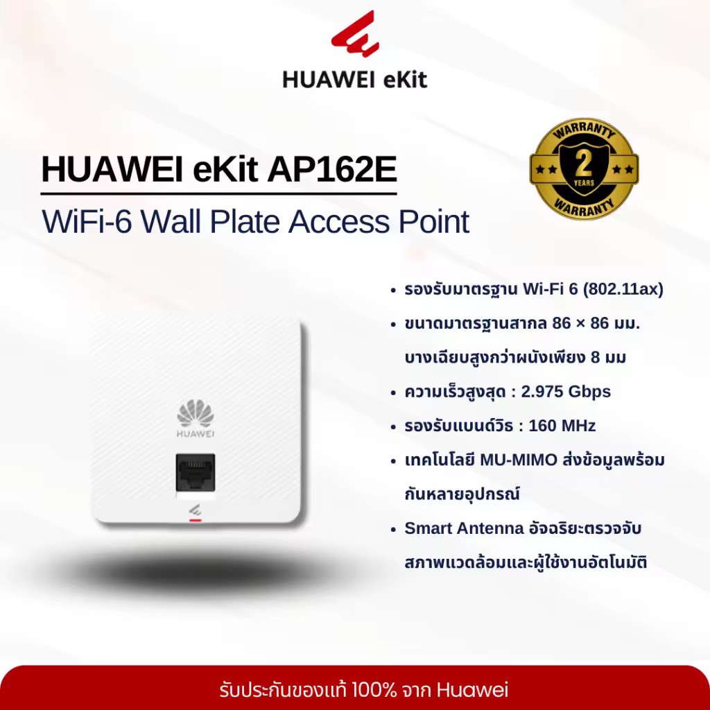 HUAWEI eKit AP162E Wall Plate Access Point Wi-Fi 6 ราคาพิเศษ Early Bird