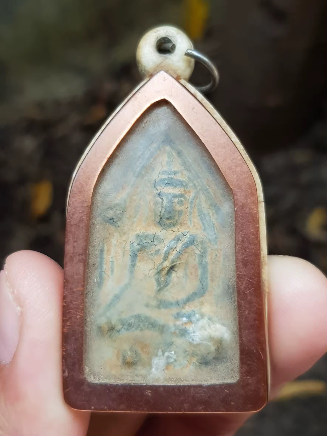 พระขุนแผน 2 หน้า เนื้อชินตะกั่ว สภาพเก่า (ไม่ทราบที่)