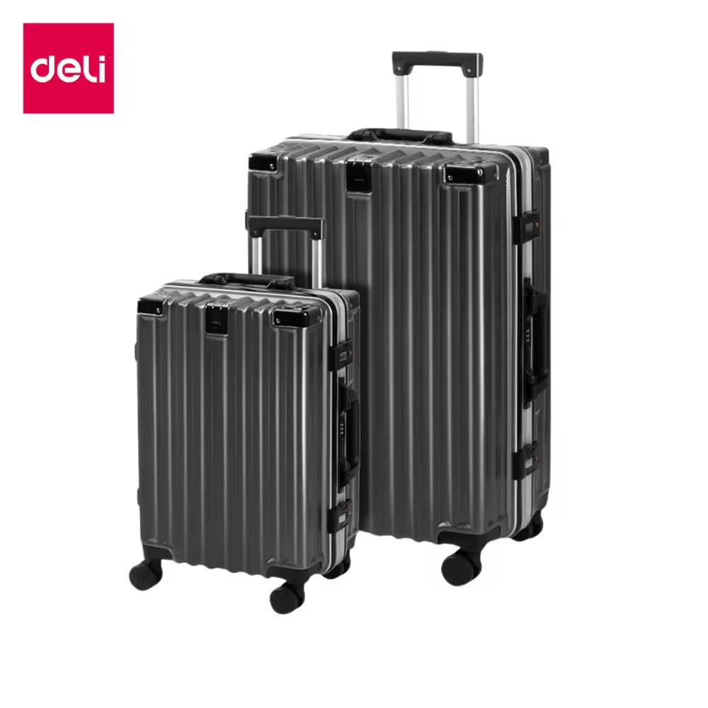 Deli กระเป๋าเดินทาง ล้อลาก 360 องศา วัสดุทนทาน น้ำหนักเบา สะดวกในการเคลื่อนที่ ล็อก TSA ปลอดภัยทุกการเดินทาง รับประกัน Suitcase