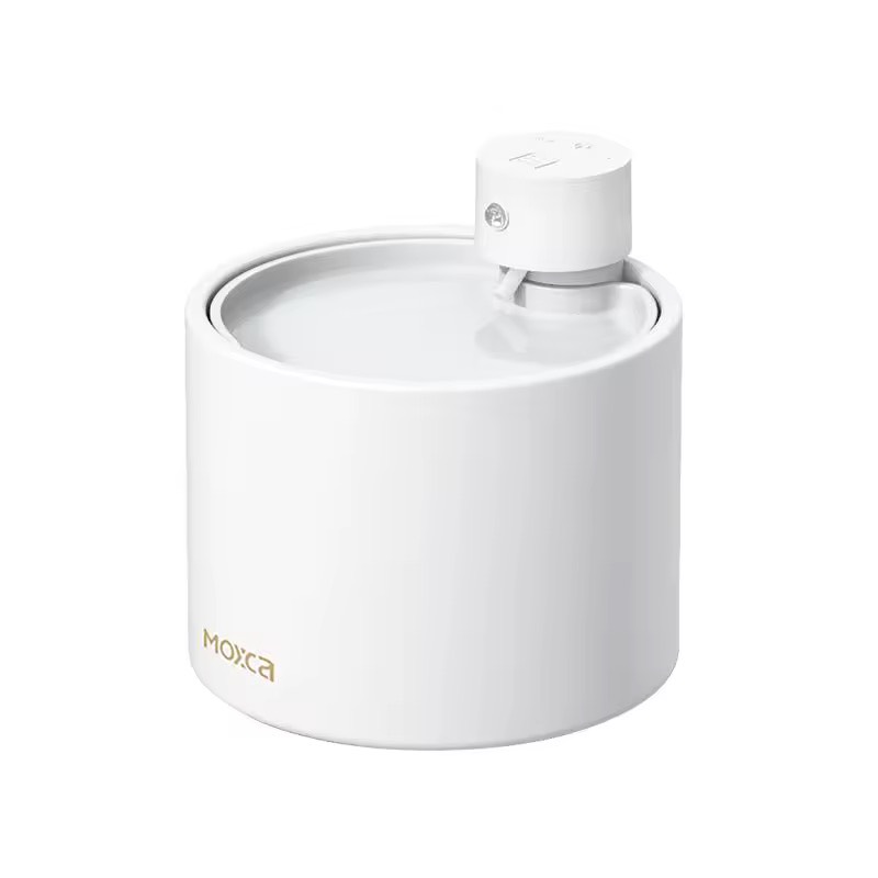 MOXCA | น้ำพุอัตโนมัติไร้สายสำหรับสัตว์เลี้ยงแมว พร้อมระบบควบคุมอุณหภูมิน้ำไหล