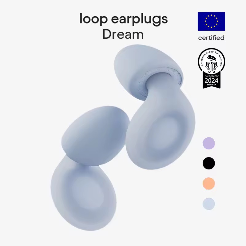 Loop Dream – ที่อุดหูซิลิโคน/หน่วยความจําโฟมสําหรับการนอนหลับสบาย | ที่อุดหูที่สะดวกสบายสําหรับการนอนกรนการปิดกั้นและการนอน | พอดีที่กําหนดเอง | 27dB (SNR) ลดเสียงรบกวน