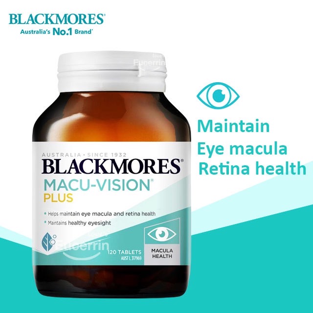 Blackmores Macu Vision Plus Eye Care Vitamin 120 Tablets บำรุงสายตา เพิ่มการมองเห็นที่ดี