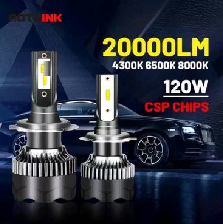 AOTOINK รถชิป CSP 20000LM LED H4 หลอดไฟหน้า H7 H1 H11 ไฟหน้า H8 H9 9005 9006 HB3 HB4 120W ไฟตัดหมอก 4300K 6500K 8000K 12V 1 คู่