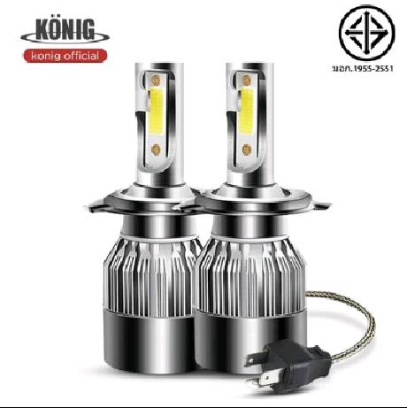 KONIG ไฟหน้า LED ไฟสูงledรถยนต์ ไฟหน้ารถยนต์นำ หลอดสปอตไลท์ H1 H4/H7/H11 โดยทั่วไป 12V แสงสว่างทั้งใกล้และไกล