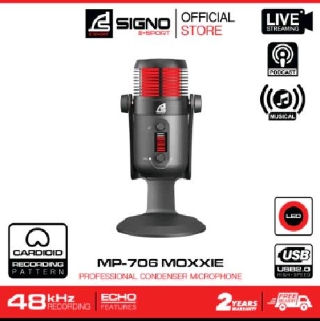 SIGNO E-Sport Professional Condenser Microphone MOXXIE รุ่น MP-706 (ไมค์โครโฟน)