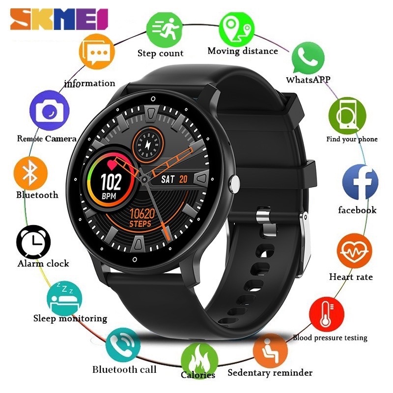 SKMEI สมาร์ทวอทช์ smartwatch นาฬิกาสมาร์ทวอทช์ นาฬิกาวัดความดันนาฬิกาออกกำลังกายวัดชีพจรเครื่องศูนย์ไทย นาฬิกาวิ่ง นาฬิกาข้อมือดิจิตอล