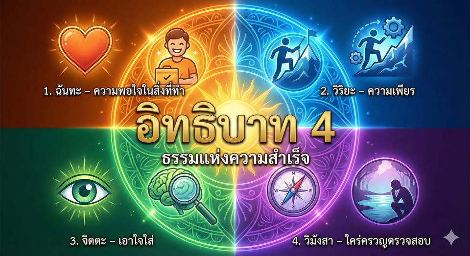 อิทธิบาท 4 (ธรรมแห่งความสำเร็จ)