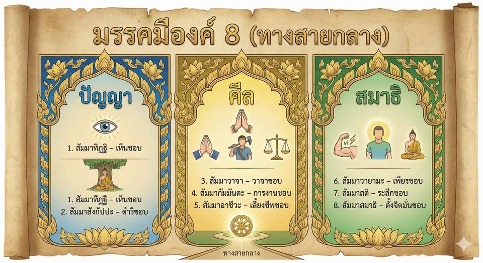 มรรคมีองค์ 8 (ทางสายกลาง)