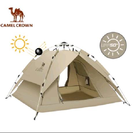 CAMEL CROWN เต็นท์กางเต้นท์อัตโนมัติ 3~4 คน กลางแจ้ง แบบพกพา พับ กันฝน กันแดด เต็นท์ ปิกนิก อุปกรณ์ตั้งแคมป์