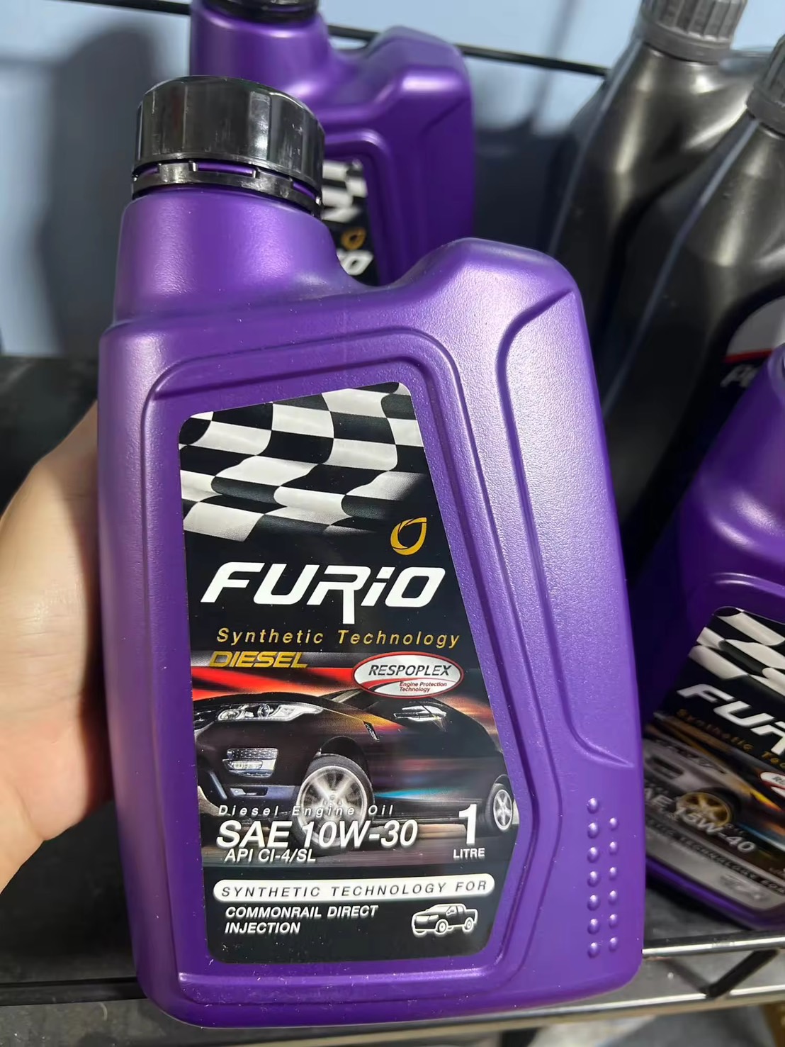 น้ำมันเครื่อง รถยนต์ดีเซล บางจาก ฟูริโอ้ Furio synthetic technology SAE 10w-30 diesel ขนาด 1 ลิตร