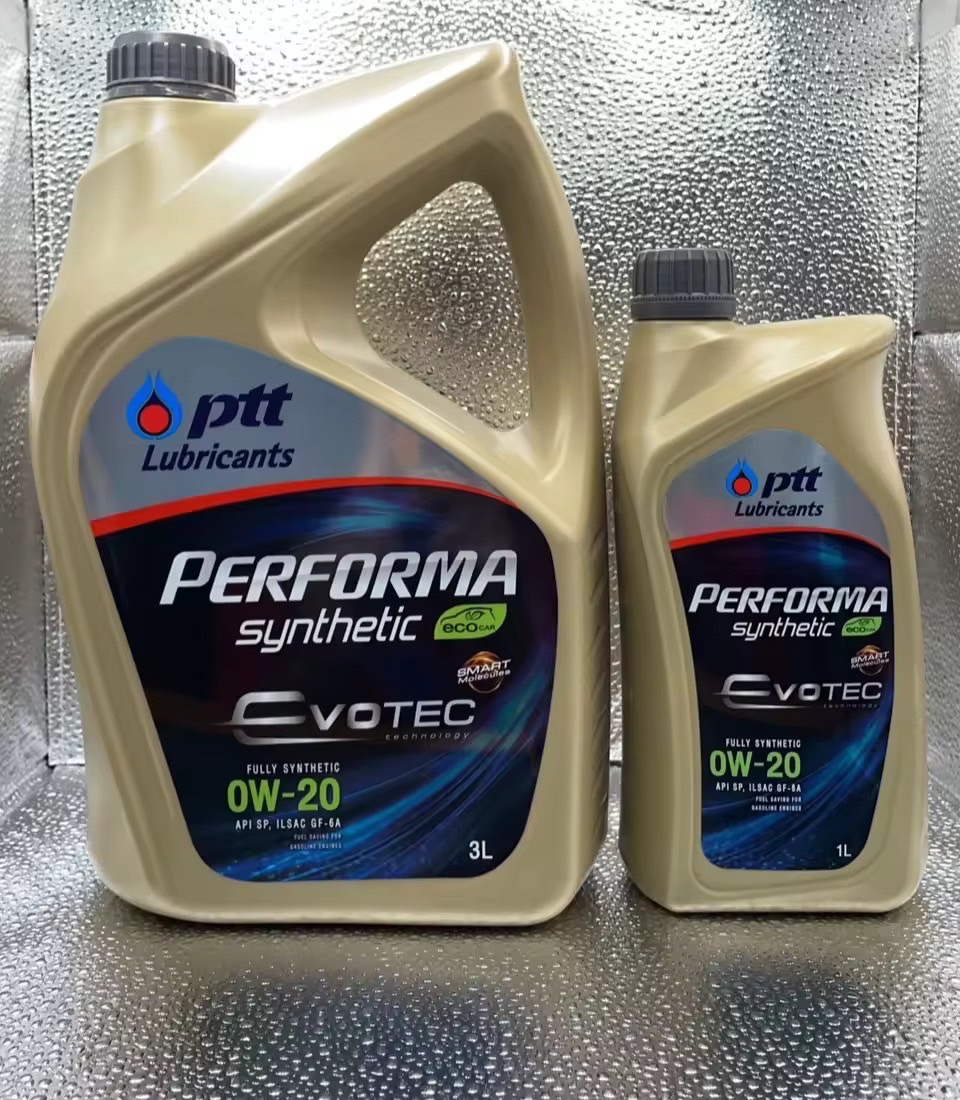 PTT Performa Synthetic Eco Car 0W-20 API SP ขนาด 3+1 ลิตร น้ำมันเครื่องสังเคราะห์ 100% สำหรับรถยนต์อีโคคาร์ เครื่องยนต์เบนซิน