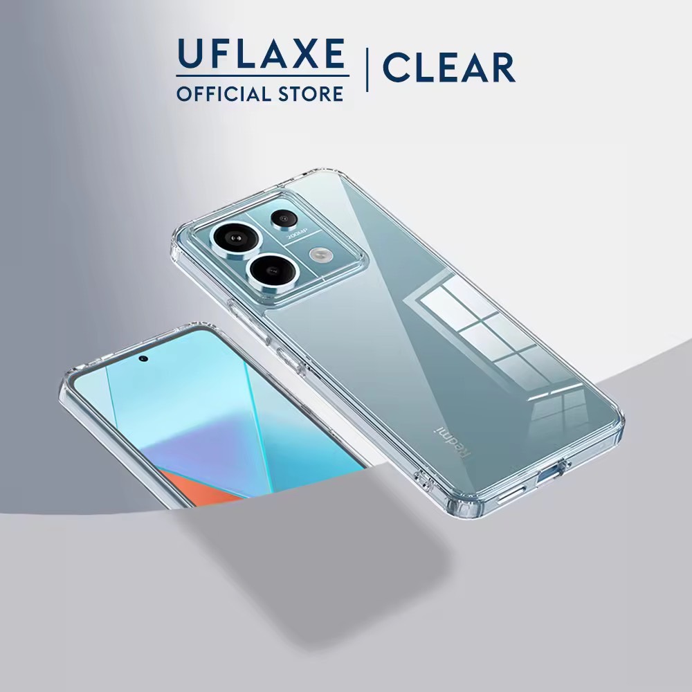 UFLAXE ICEY เคสแข็งกันกระแทกกสำหรับ Xiaomi edmi Note 13 5G / Note 13 Pro 5G / Redmi Note 13 Pro Plus 5G เคสผิวด้านใสโปร่งแสง ป้องกันสีเหลือง เคสโทรศัพท์ป้องกันเต็มรูปแบบทนทาน