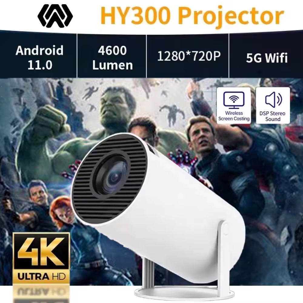 【ประกัน 5 ปี】โปรเจคเตอร์ Projector Full HD Android รองรับ 4K ภาพNative 1080P สว่างสูง 200 ANSI Lumens